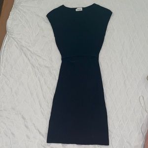 Aritzia Wilfred black knit cutout dress